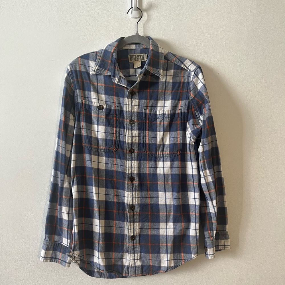 Duluth Trading Co. blue flannel